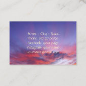 Ademhalingszonsondergang over het zee - uniek visitekaartje (Achterkant)