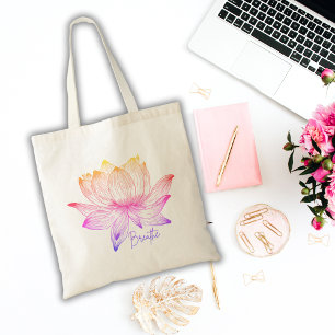 Ademkleurige Lotus Bloem Tote Bag