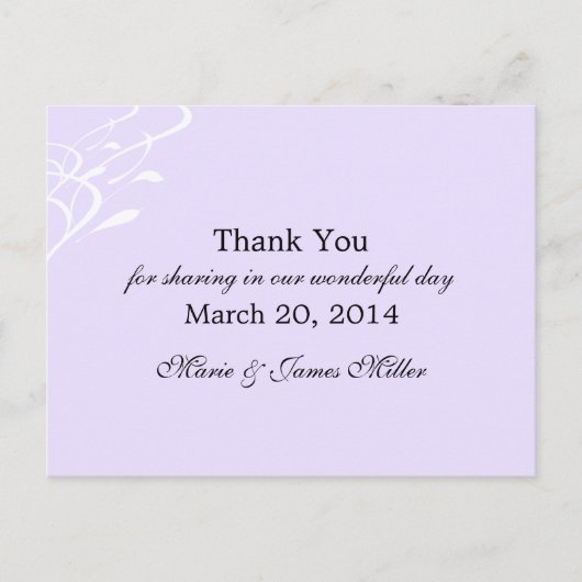 Ademloos licht Lavendar-Briefkaart Briefkaart (Voorkant)