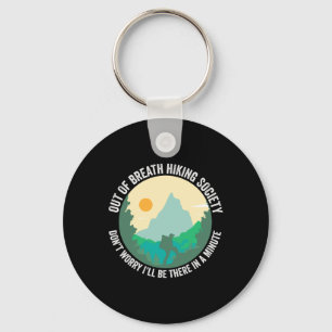 Ademloze Wandelvereniging Funny Hiker Trekking Sleutelhanger