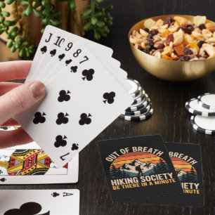 Ademloze Wandelvereniging Grappige Wandelavontuur Pokerkaarten
