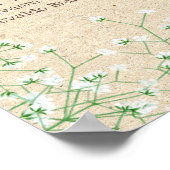 Ademschermbloemen Rustieke Trouwstoelindeling Poster (Hoek)