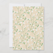 Ademschuim Bloemen Rustieke Trouwstoelindeling Kaart (Achterkant)