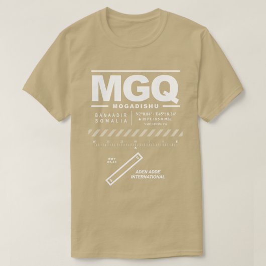 Aden Adde International Airport MGQ T-shirt (Design voorkant)