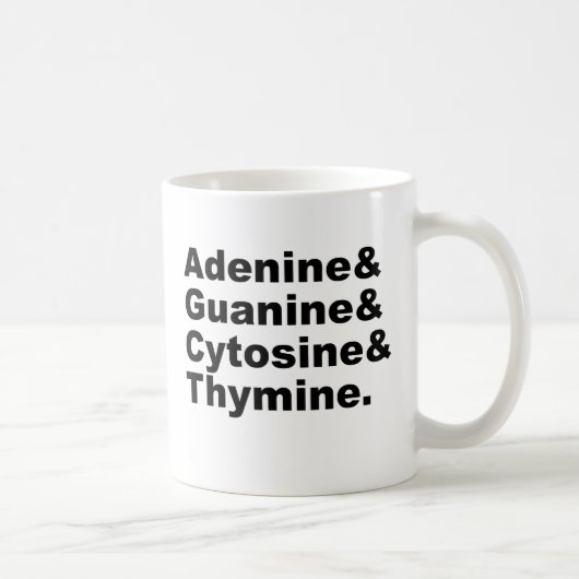 Adenine Guanine Cytosine Thymine DNA Nucleotiden Koffiemok (Rechts)