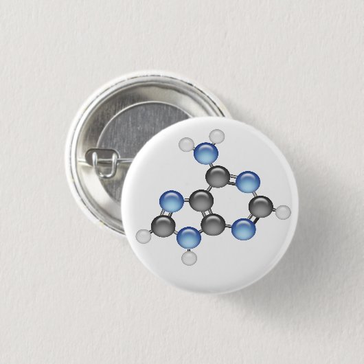 Adenine Ronde Button 3,2 Cm (Voorkant /achterkant)