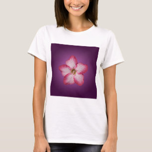 Adenium Roze Bloem Flora Gradiënt Paars T-shirt