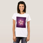 Adenium Roze Bloem Flora Gradiënt Paars T-shirt (Voorkant volledig)