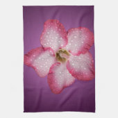 Adenium Roze Bloem Flora Gradiënt Paars Theedoek (Verticaal)
