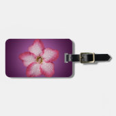 Adenium Roze Bloem Flora Gradiënt Violet Bagagelabel (Voorkant horizontaal)