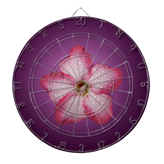 Adenium Roze Bloem Flora Gradiënt Violet Dartbord (Voorkant)