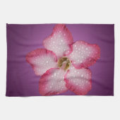 Adenium Roze Bloem Flora Gradiënt Violet Theedoek (Horizontaal)