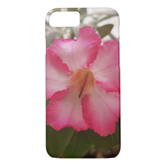 Adenium roze witte bloemen florale natuur graden Case-Mate iPhone case (Achterkant)