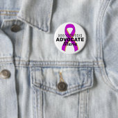 Adenomyosis Advocate Ribbon White Button (In situ)