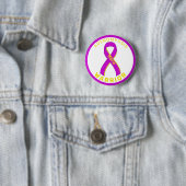 Adenomyosis Warrior Ribbon White Button (In situ)