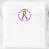 Adenomyosis Warrior Ribbon White Round Sticker (Tas)