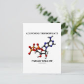 Adenosine Trifosfaat (ATP) Energie voor leven Briefkaart (Staand voorkant)