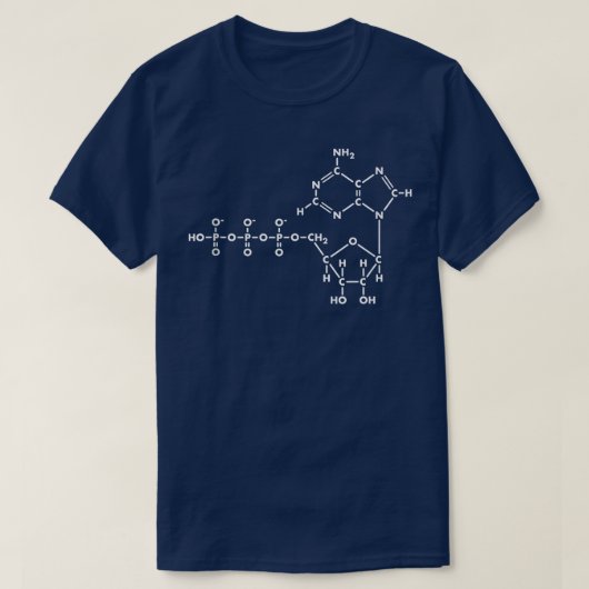 Adenosine Trifosfaat ATP Organische Chemie T-shirt (Design voorkant)