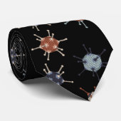 Adenovirussen op zwart stropdas (Opgerold)
