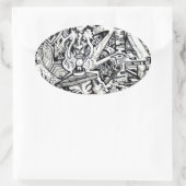 Adept, of, een Freakish Transfiguration Ovale Sticker (Tas)