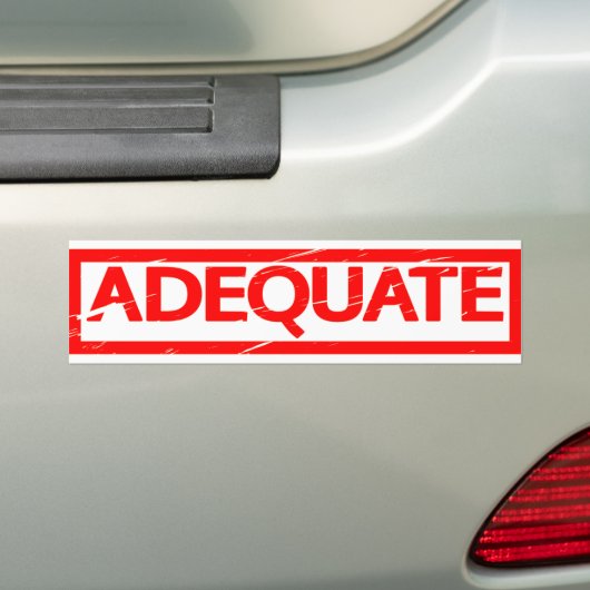 Adequate stempel bumpersticker (Op auto)