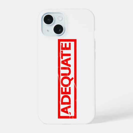 Adequate stempel iPhone 15 case (Achterkant)