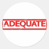 Adequate stempel ronde sticker (Voorkant)