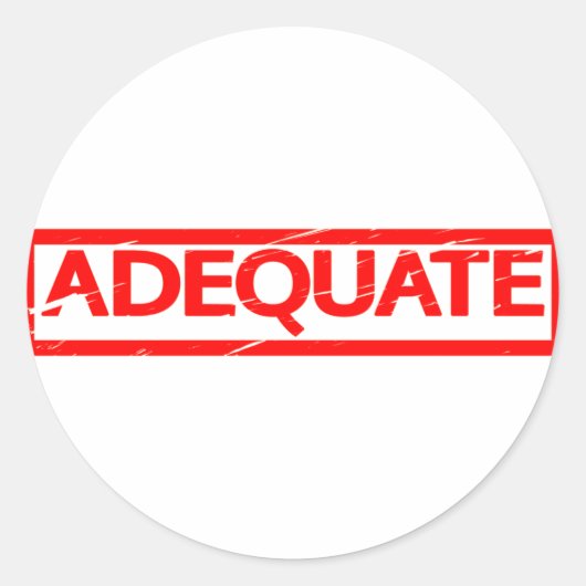 Adequate stempel ronde sticker (Voorkant)