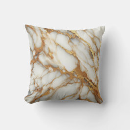 Aderen van Elegantie: Calacatta Gold Marble Textur Kussen