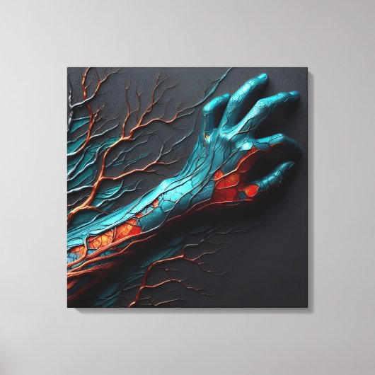 Aderen van veerkracht - AI Out Of Bounds Canvas Afdruk (Voorkant)