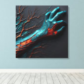 Aderen van veerkracht - AI Out Of Bounds Canvas Afdruk (Insitu (Houten vloer))