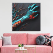 Aderen van veerkracht - AI Out Of Bounds Canvas Afdruk (Insitu (Woonkamer))