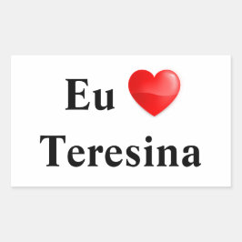 Adesico eu am Teresina Rechthoekige Sticker