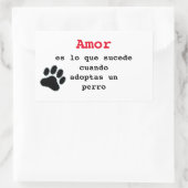 Adesivo adoptar un perro rechthoekige sticker (Tas)