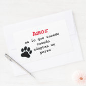 Adesivo adoptar un perro rechthoekige sticker (Envelop)