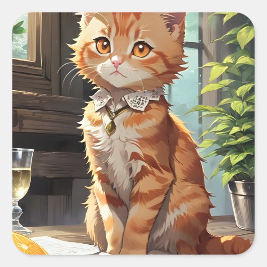 Adesivo Anime Coleção Filhotes Vierkante Sticker (Voorkant)