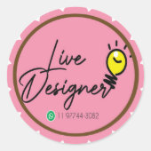 Adesivo auto colante 5x5 cm ronde sticker (Voorkant)