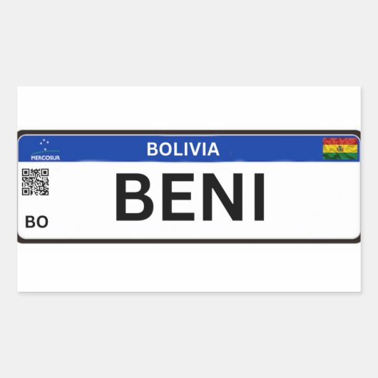 Adesivo Beni Mercosur Rechthoekige Sticker (Voorkant)