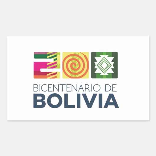 Adesivo bicentenario de Bolivia Rechthoekige Sticker (Voorkant)