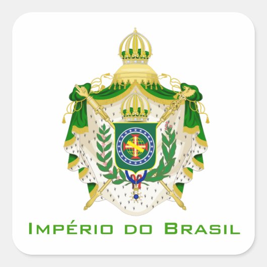 Adesivo Brasão Império Vierkante Sticker (Voorkant)