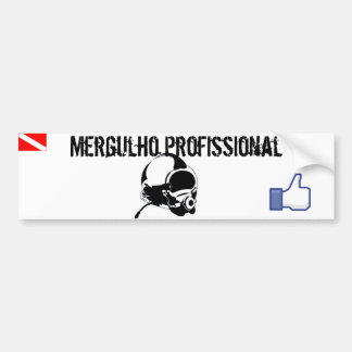 Adesivo carro eu curto mergulho profissional. bumpersticker