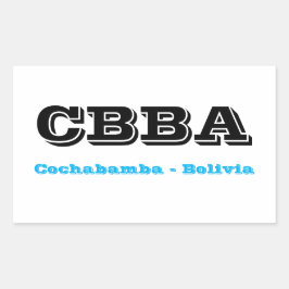 Adesivo CBBA Cochabamba Bolivia Rechthoekige Sticker