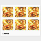 adesivo de dragão vierkante sticker (Vel)