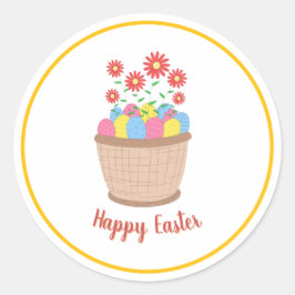 Adesivo de Páscoa (Happy Easter) Ronde Sticker