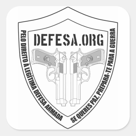 Adesivo DEFESA.ORG Logo Vierkante Sticker (Voorkant)