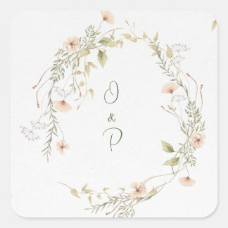 Adesivo Delicated Flowers Vierkante Sticker