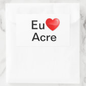 Adesivo eu amo Acre Rechthoekige Sticker (Tas)