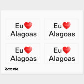 Adesivo eu amo Alagoas Rechthoekige Sticker (Vel)
