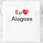 Adesivo eu amo Alagoas Rechthoekige Sticker (Tas)