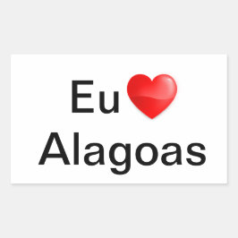 Adesivo eu amo Alagoas Rechthoekige Sticker